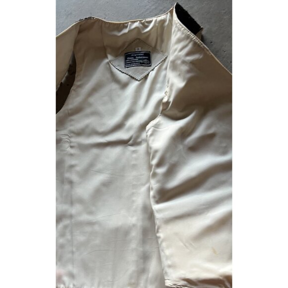 Vintage ORIGINALES Hnos Solorzano White Brown 100% Crocodile Leather Vest Sz S - Picture 13 of 14